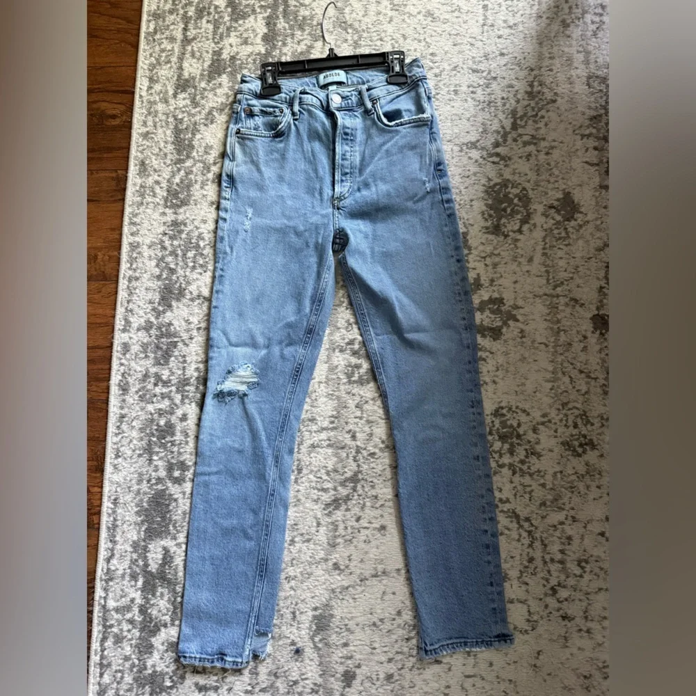 Agolde Slim Straight Light Wash Jeans Size 26 Button Fly